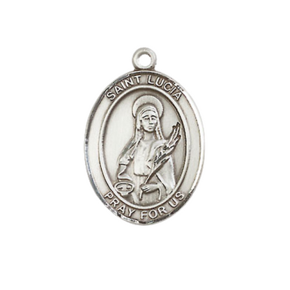 Everlasting Light Jewelry Medium Women's .925 Sterling Silver Saint St. Louis Marie de Montfort Pendant Necklace on 18- inch Rhodium- Plated Lite Curb Brass Chain – Catholic Religious Medal – Velvet Gift Box Included