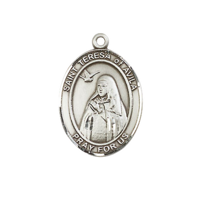 Everlasting Light Jewelry Medium Men's Pewter Saint St. Luigi Orione Medal Pendant on 24 Inch Endless Rhodium Plated Heavy Curb Brass Chain, Catholic Religious Necklace - Made in USA- Deluxe Velvet Gift Box