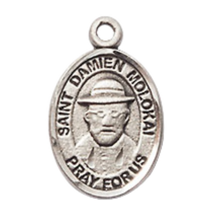 Small Sized Women's .925 Sterling Silver Our Lady of Rosa Mystica Medal Pendant on 18 Inch Rhodium Plated Lite Curb Brass Chain w/ Lobster Claw Clasp, Catholic Religious Necklace - Made in USA- Velvet Gift Box