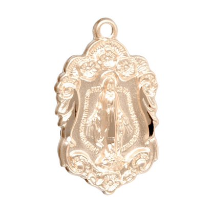 Miraculous Medal 16kt Gold Over Sterling Silver Pendant — 18" Chain