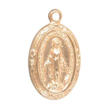 Miraculous Medal 16kt Gold Over Sterling Silver Necklace — 18" Chain, Gift Box