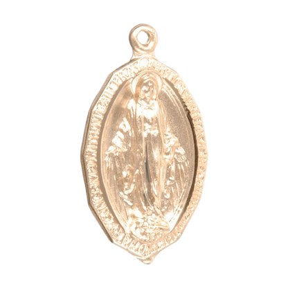 Miraculous Medal 16kt Gold Over Sterling Silver Pendant — 18" Chain, Gift Box