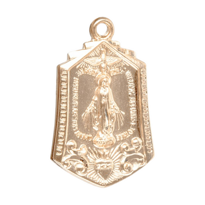 Miraculous Medal 16kt Gold over Sterling Silver — 18" Chain, Made in USA, Box