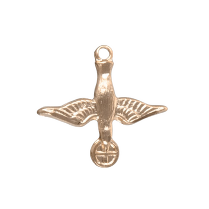 16kt Plated Sterling Silver Sterling Two-Toned Tapered Crucifix Pendant Necklace, 18 Gold Plated Stainless Steel Chain - Made in USA - Deluxe Velvet Gift Box