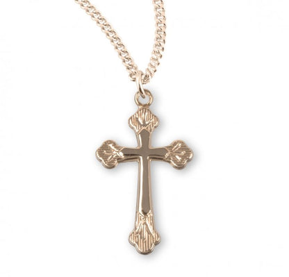 Gold Plated Sterling Silver Cross, Catholic Gift, Made in USA