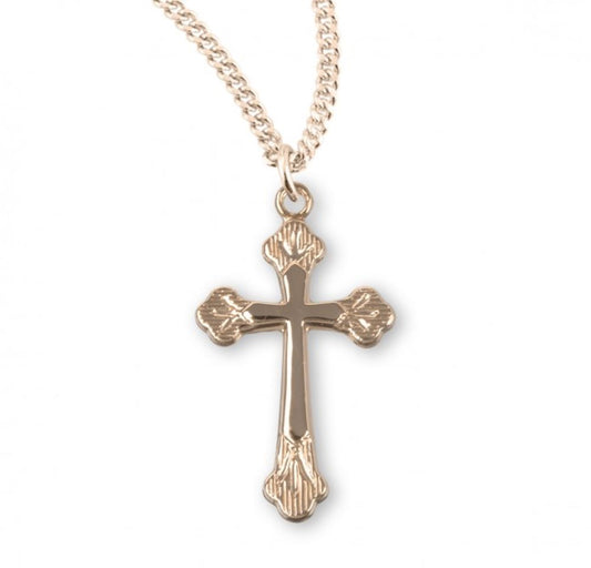 Gold Plated Sterling Silver Cross, Catholic Gift, Made in USA