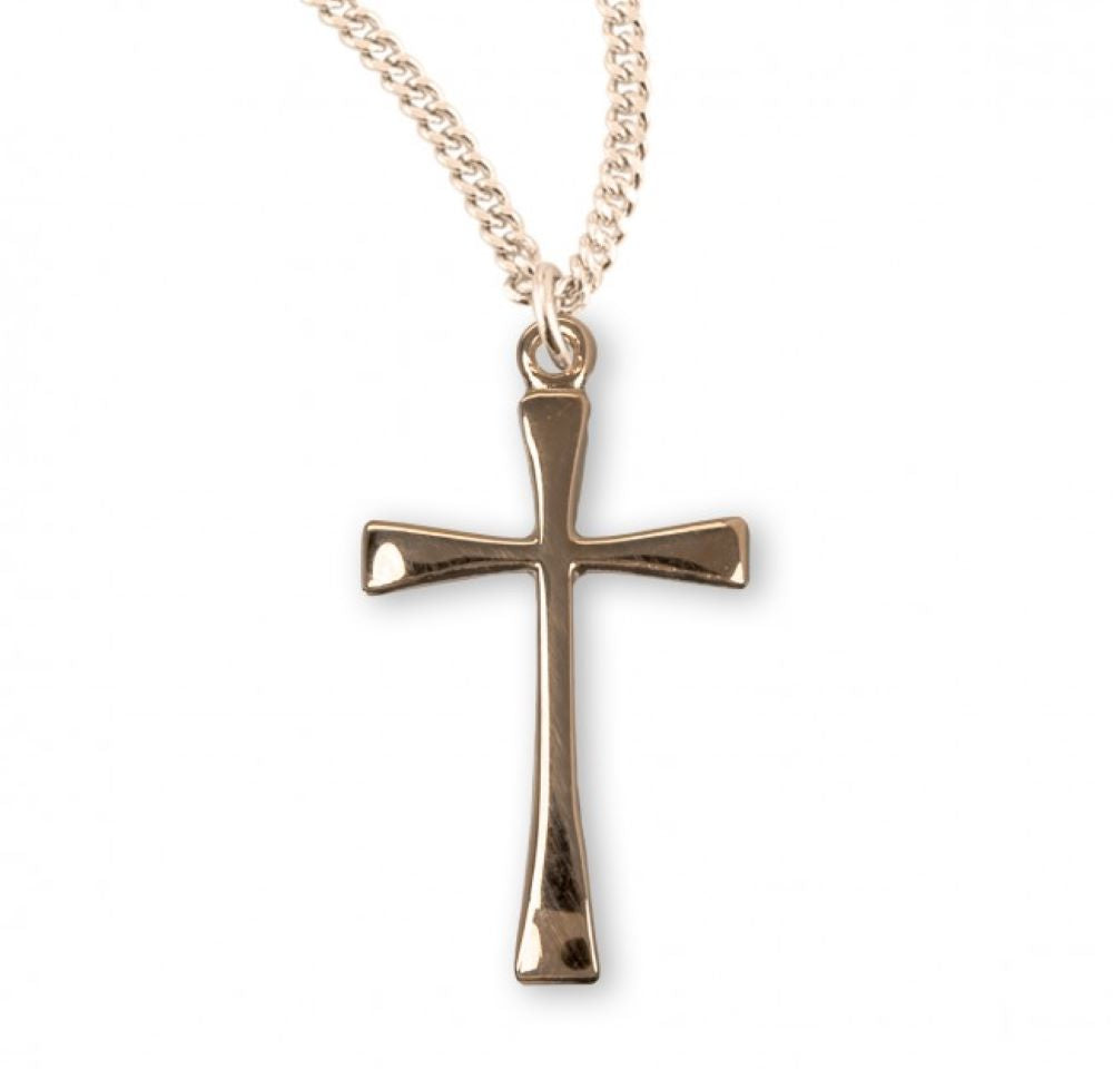 Gold Plated Sterling Silver Cross, Catholic Gift, Made in USA