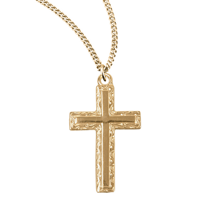 Gold Plated Sterling Silver Cross, Catholic Gift, Made in USA