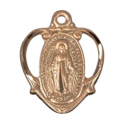Miraculous Medal 16kt Gold Over Sterling Silver Pendant — 18" Chain, Made in USA