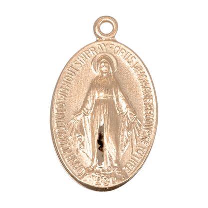 Miraculous Medal 16kt Gold Over Sterling Silver Pendant — 18" Chain