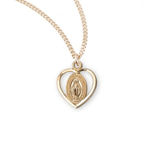 Gold Plated Sterling Silver Miraculous Medal, Catholic Gift, Made in USA