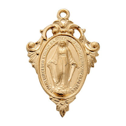 Miraculous Medal Gold Over Sterling Silver — 20" Chain, Made in USA, Gift Box