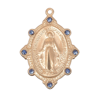 Miraculous Medal Gold Over Sterling Silver — 18" Chain, Made in USA, Gift Box