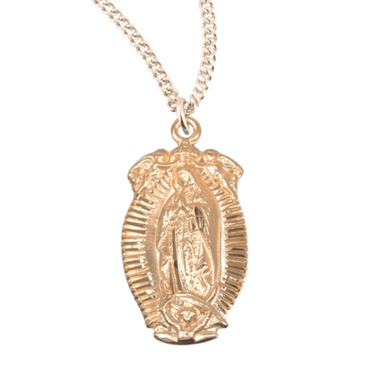 16kt Gold Plated Our Lady of Guadalupe Medal, Catholic Gift, Made in USA