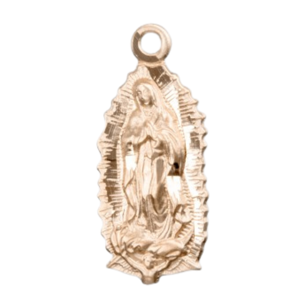 Our Lady of Guadalupe 16kt Gold over Sterling Silver Pendant — 18" Chain