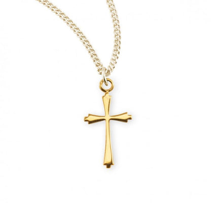 Gold Plated Sterling Silver Cross, Catholic Gift, Made in USA