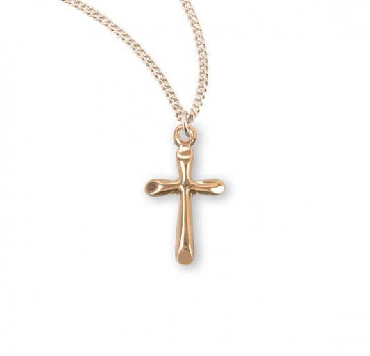 Sterling Silver High Polished Cross, Catholic Gift, Made in USA