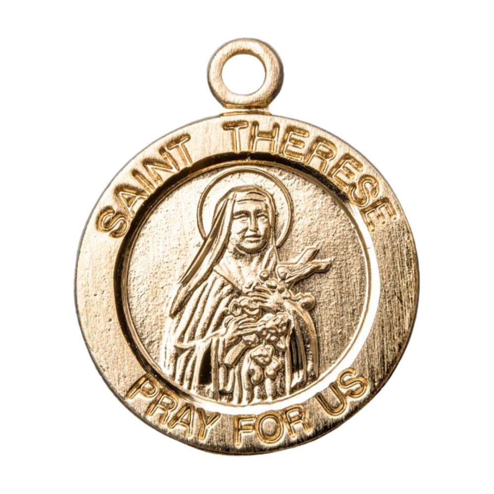 Saint Therese of Lisieux Gold Over Sterling Silver Necklace — 18" Chain