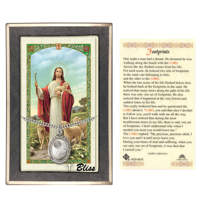 Everlasting Light Jewelry .925 Sterling Silver Pope Benedict XVI Medal Pendant on 24 Inch Endless Rhodium Plated Heavy Curb Brass Chain, Catholic Religious Necklace - Made in USA- Prayer Card Included