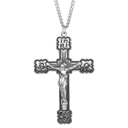 Alpha and Omega Enameled Sterling Silver Medal, Catholic Gift, Made in USA