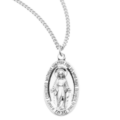Sterling Silver Sterling Silver Miraculous Medal, Catholic Gift, Made in USA