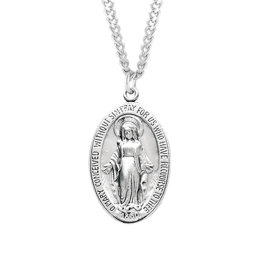 Sterling Silver Sterling Silver Miraculous Medal, Catholic Gift, Made in USA