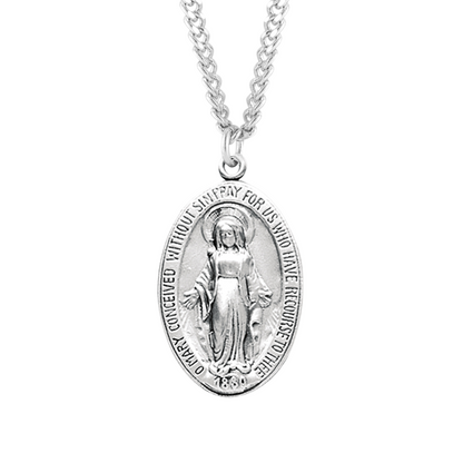 Sterling Silver Sterling Silver Miraculous Medal, Catholic Gift, Made in USA