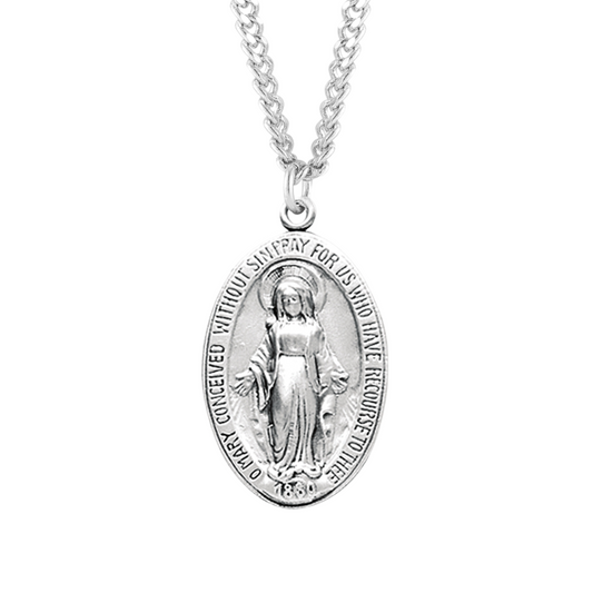 Sterling Silver Sterling Silver Miraculous Medal, Catholic Gift, Made in USA
