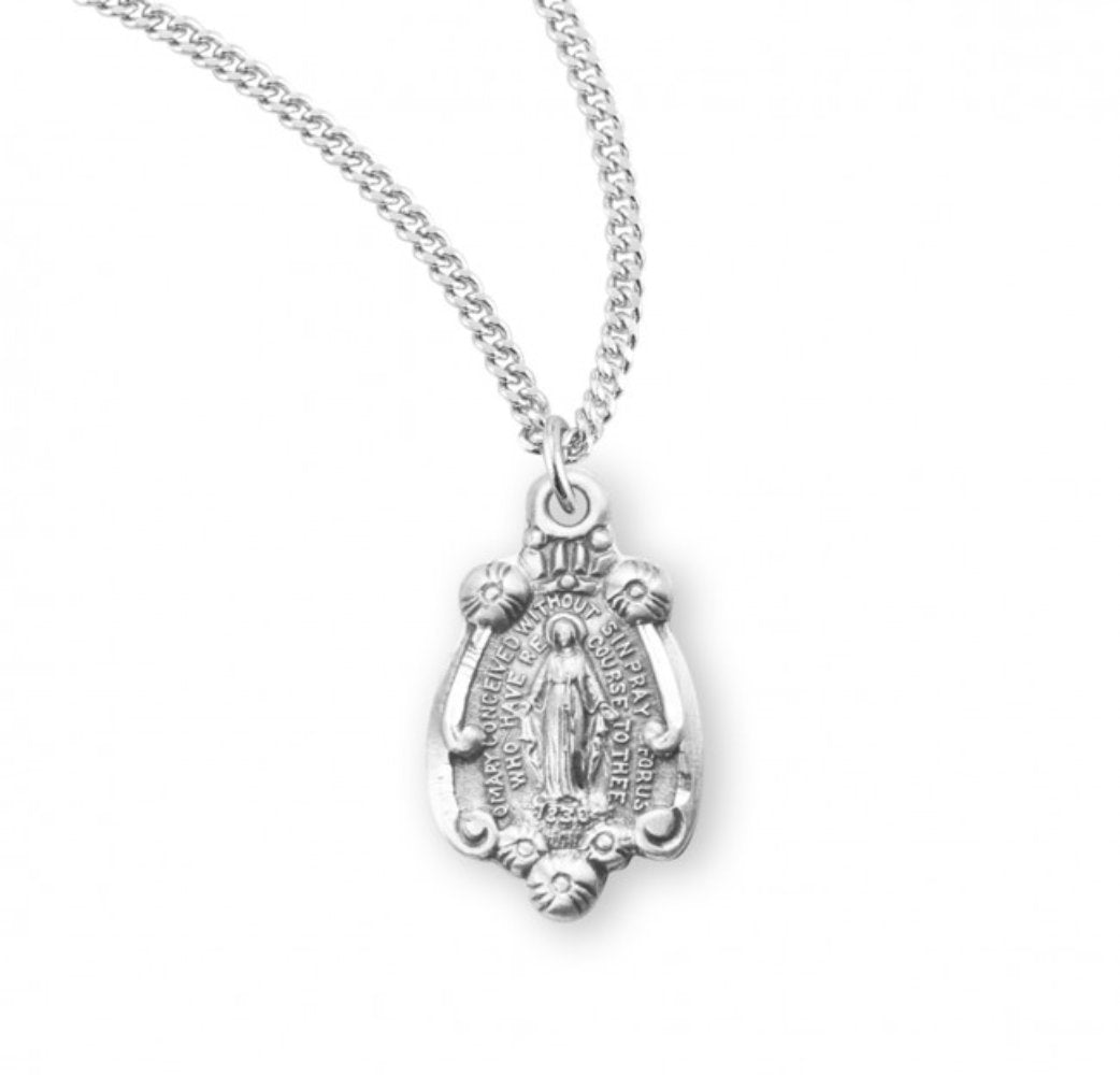 Sterling Silver Miraculous Medal, Catholic Gift, Made in USA