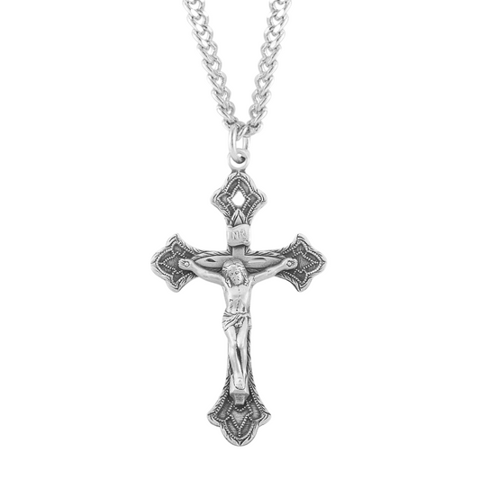 Sterling Silver Crucifix, Catholic Gift, Made in USA