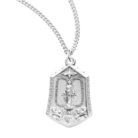 Sterling Silver Miraculous Medal, Catholic Gift, Made in USA