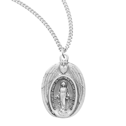 Sterling Silver Miraculous Medal, Catholic Gift, Made in USA