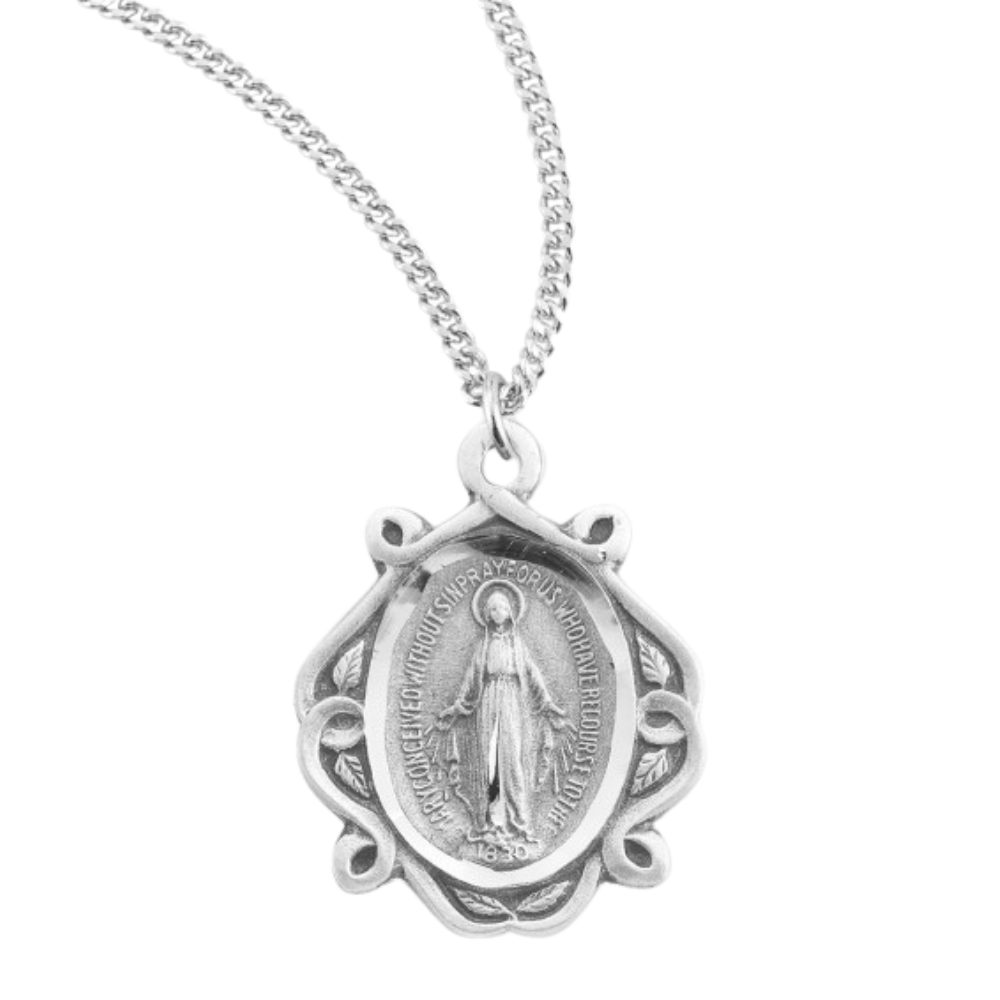 Sterling Silver Miraculous Medal Celtic Knot, Catholic Gift, Made in USA