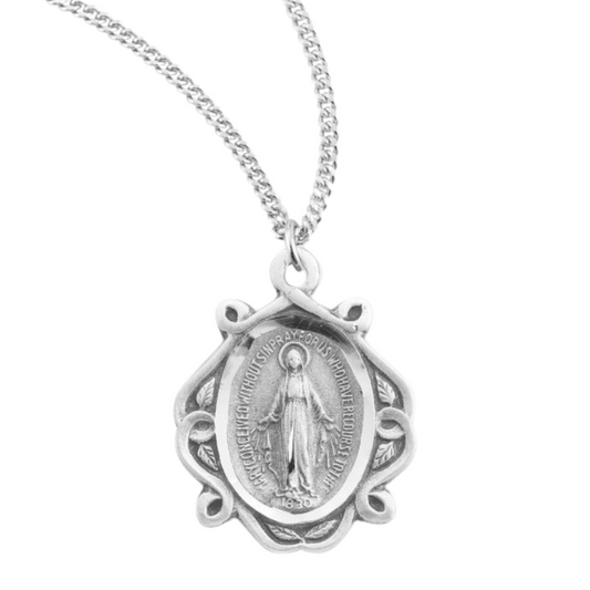 Sterling Silver Miraculous Medal Celtic Knot, Catholic Gift, Made in USA