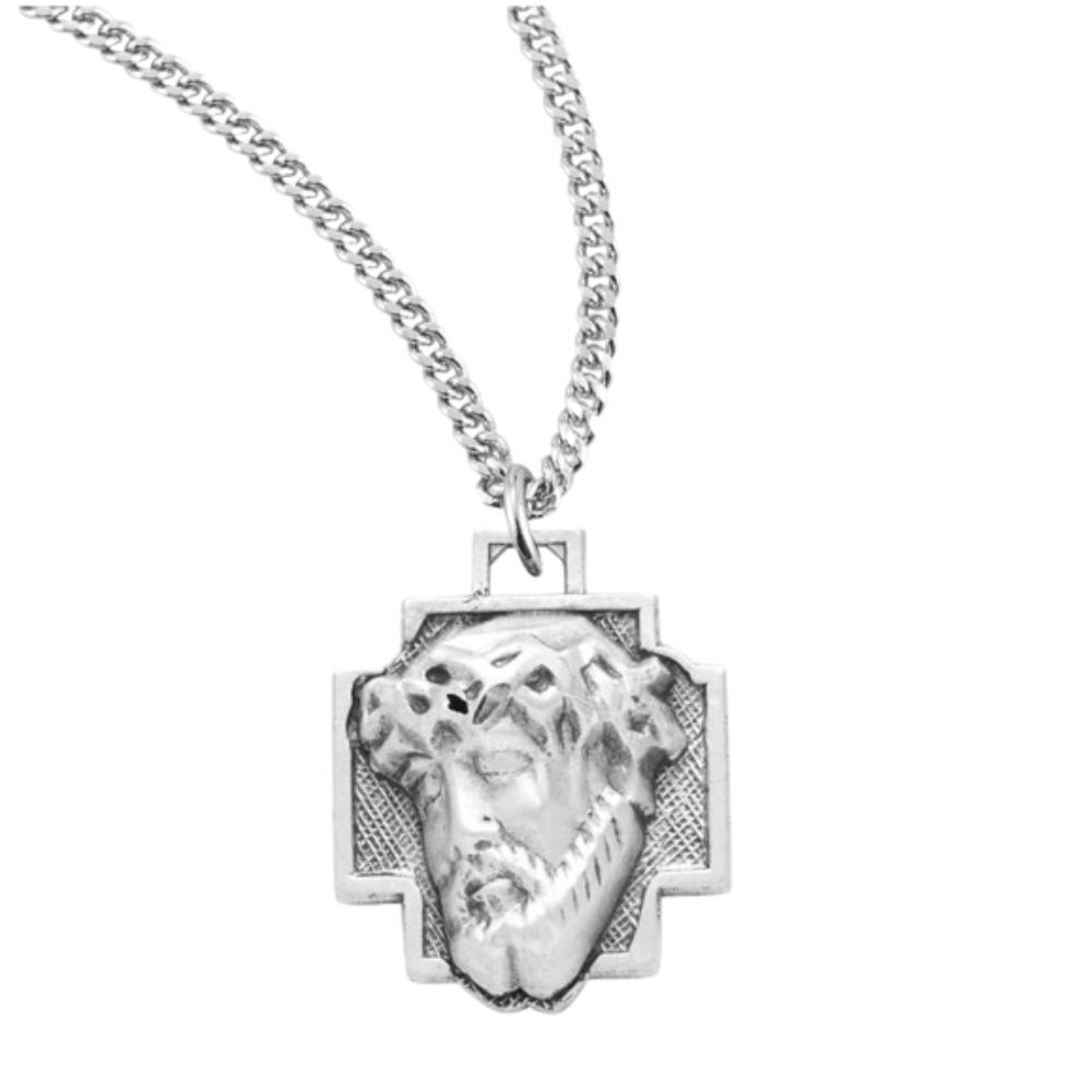 Head of Christ Sterling Silver Medal, Catholic Gift, Made in USA