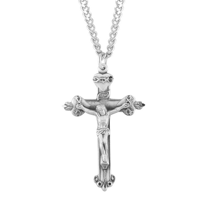 Sacred Hearts Sterling Silver Crucifix, Catholic Gift, Made in USA