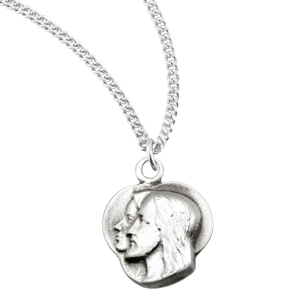 Jesus through Mary Sterling Silver Medal, Catholic Gift, Made in USA