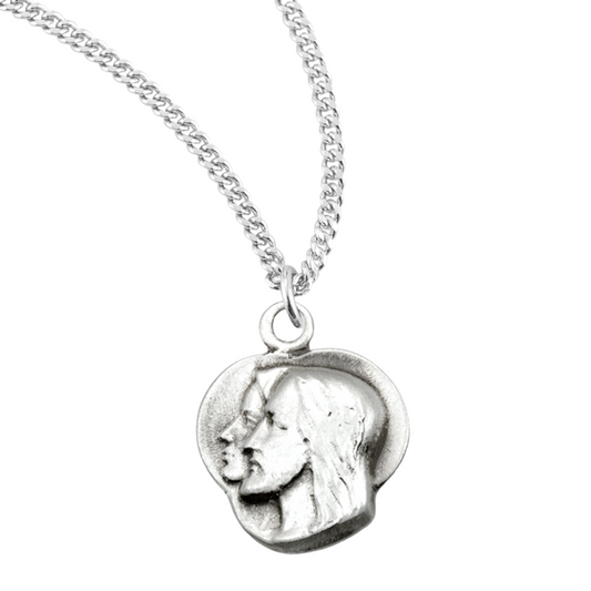 Jesus through Mary Sterling Silver Medal, Catholic Gift, Made in USA