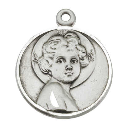 Infant Jesus "Light of the World" Sterling Silver Medal — 18" Chain, Gift Box