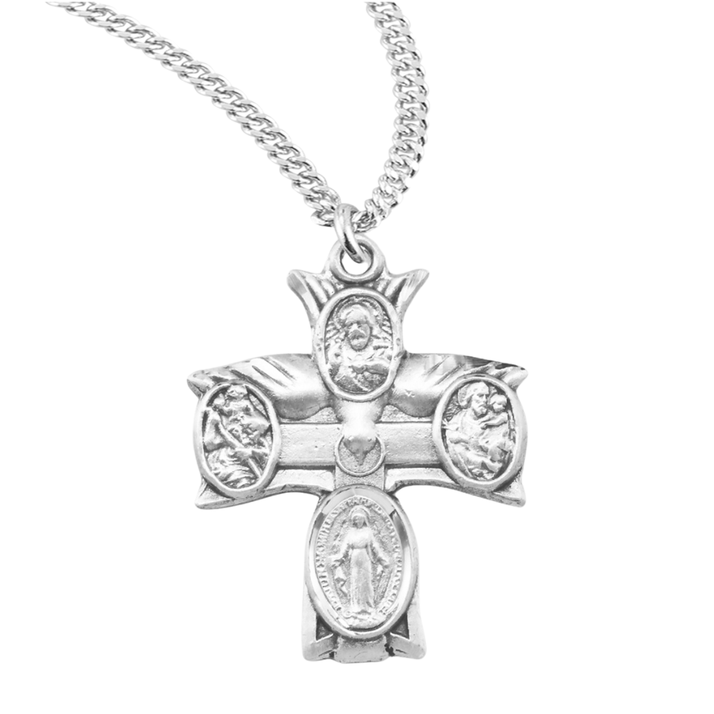 Sterling Silver Holy Spirit 4-Way, Catholic Gift, Made in USA