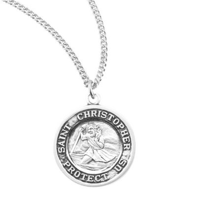Saint Christopher Sterling Silver Medal, Catholic Gift, Made in USA