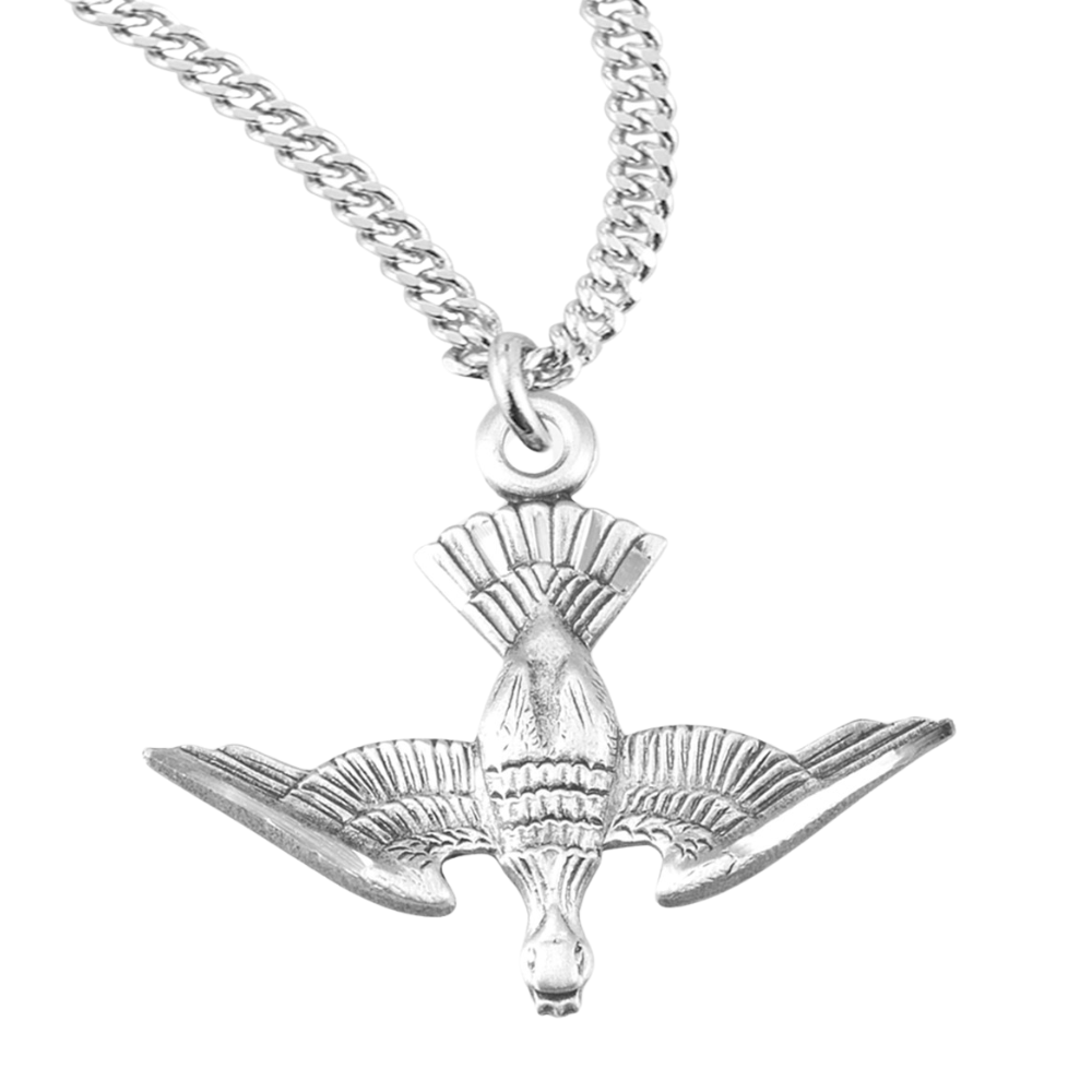 Holy Spirit Sterling Silver Medal, Catholic Gift, Made in USA