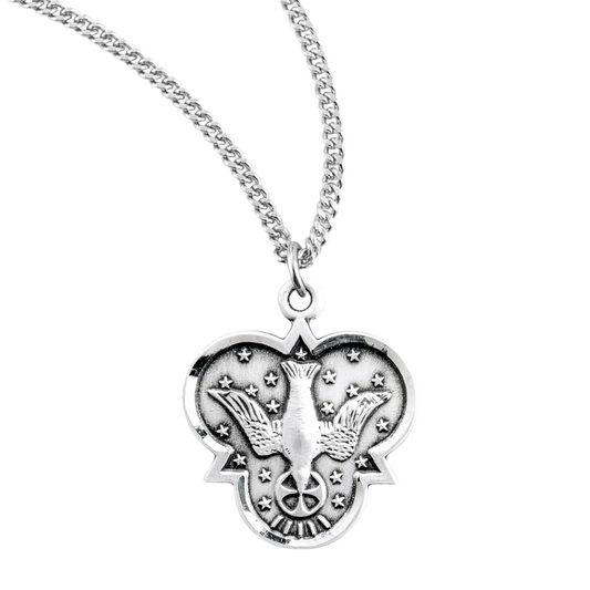 Sterling Silver Trinity Holy Spirit, Catholic Gift, Made in USA