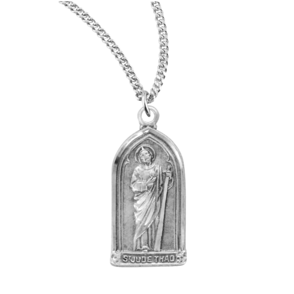 Saint Jude Thaddeus Sterling Silver Medal, Catholic Gift, Made in USA