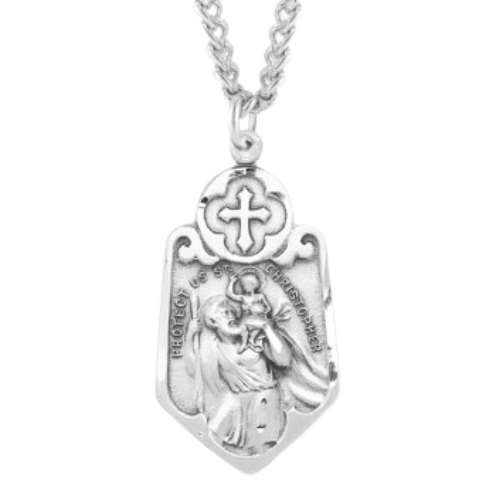 Saint Christopher Sterling Silver Medal, Catholic Gift, Made in USA