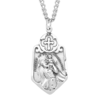 Saint Christopher Sterling Silver Medal, Catholic Gift, Made in USA
