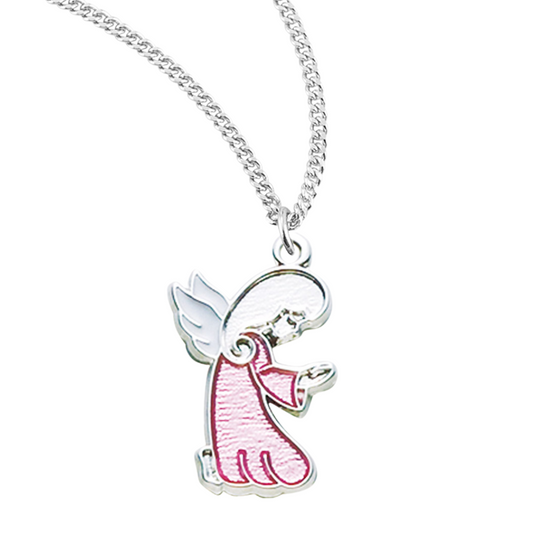 Sterling Silver Guardian Angel Baby Medal, Catholic Gift, Made in USA