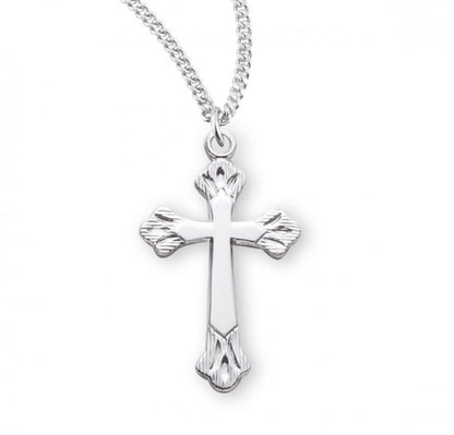 Sterling Silver Flare Tipped Cross, Catholic Gift, Made in USA