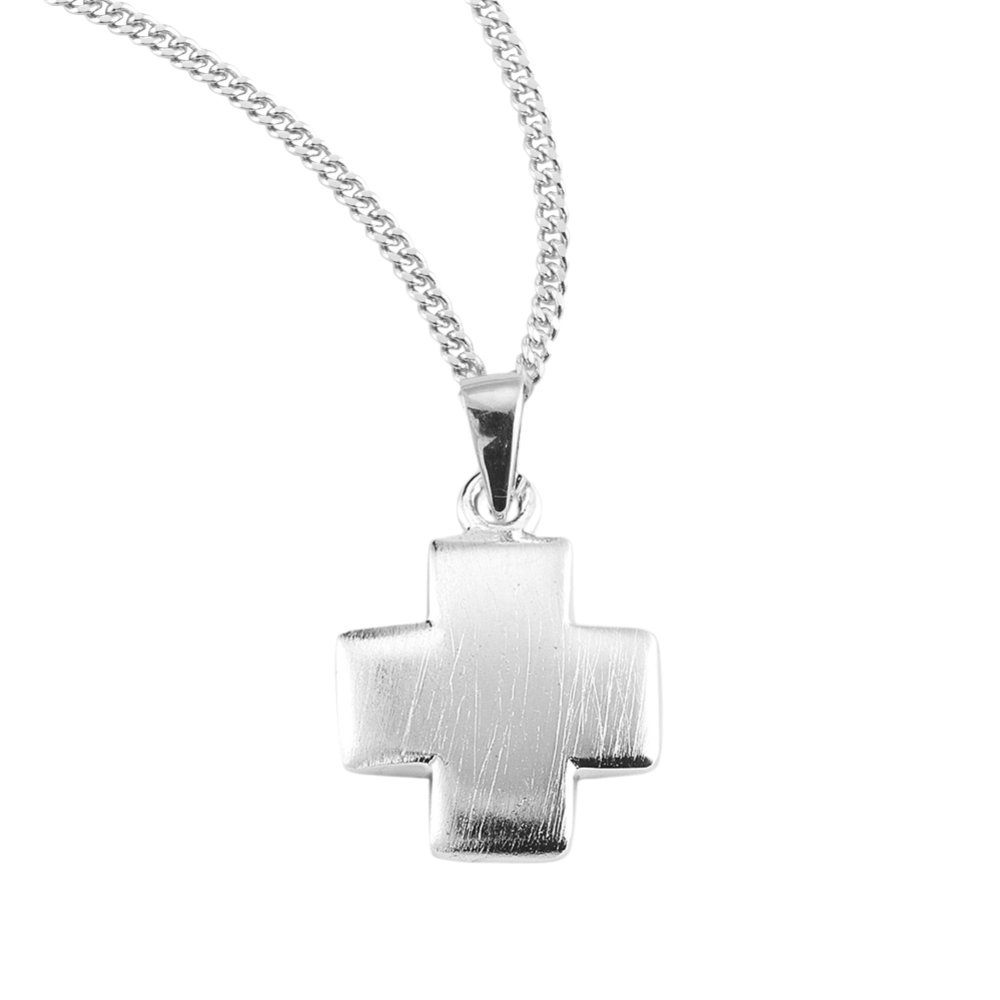 Small Sterling Silver Cross, Catholic Gift, Made in USA