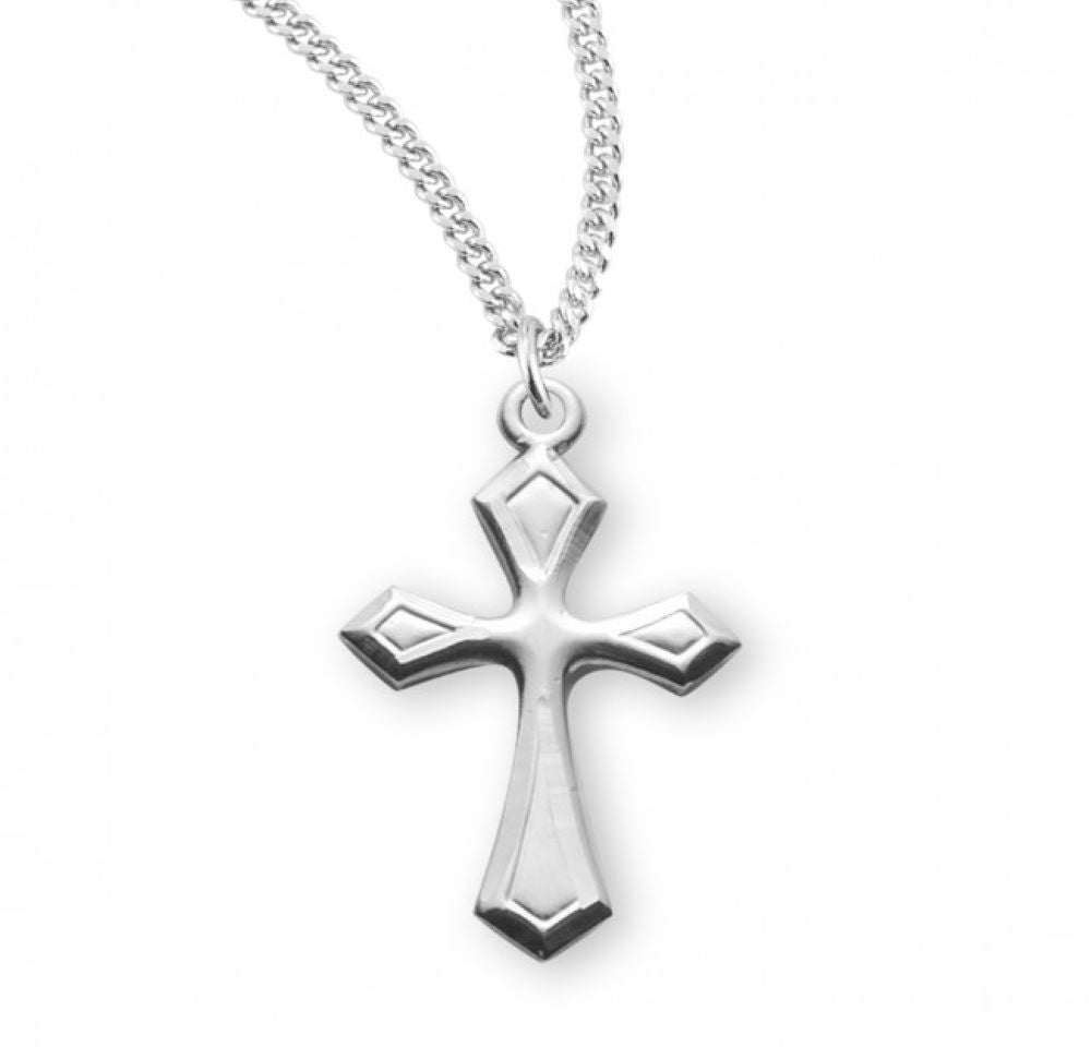 Sterling Silver Fancy Cross , Catholic Gift, Made in USA
